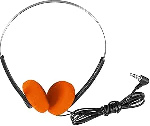 Tiardey Orange Retro Over-Ear hörlurar Retro lätta