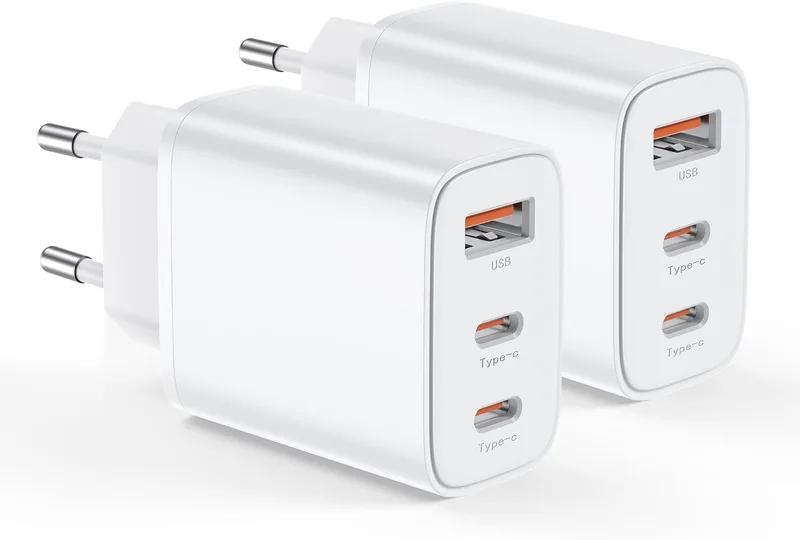 BHHB 30W 3-portar USB-C Laddare 2-pack