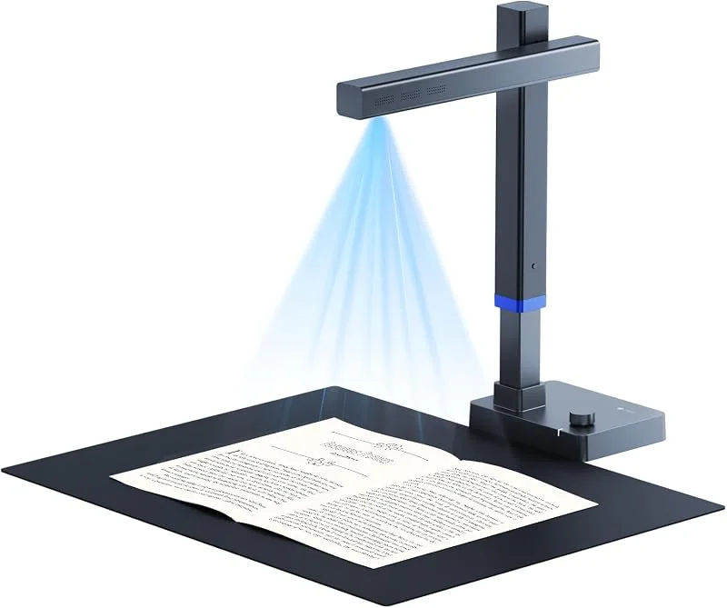 CZUR Shine Ultra Book Scanner 13MP Bärbar dokumentskanner, A4/A3-skanner, höghastighetsskanning för hem, bibliotek, skolor och kontor. CZUR-skanner st