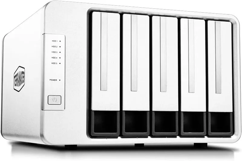 TerraMaster D5-310 kabinett med 5 fack, USB 3.1, disklöst