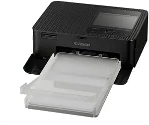 Canon Selphy Cp1500 Mobil Fotoprinter Med Pappersset, Svart, Trådlös Bluetooth-Printer Med Tillbehör, Kompakt Och Lätt, Med 54 Ark Papper I Formatet 4X6 Postkort