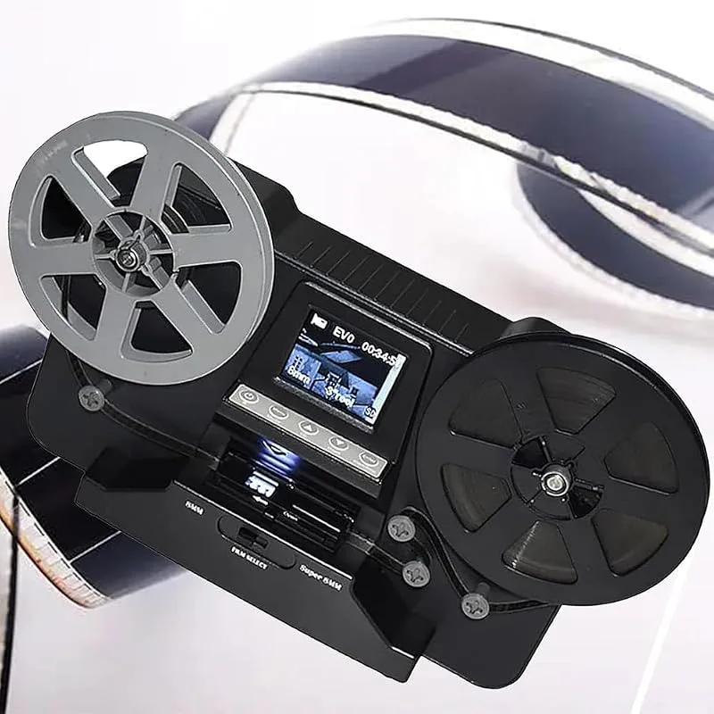 Old School Film Scanner, Digital Negatives Film och Digitizer With Display Screen