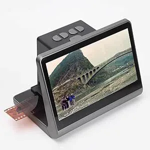 Digital filmskanner, negativ och glidskanner med stora 7 i LCD -skärm