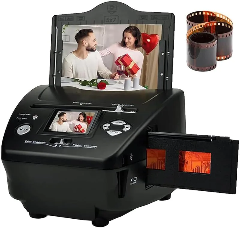 Professionell filmskanner med 2,4 "LCD -skärm, 16MP Digital Negatives Film och Digitizer
