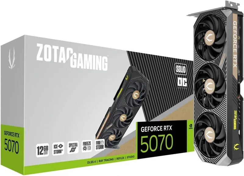 ZOTAC Gaming GeForce RTX 5070 Solid OC 12GB