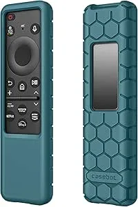FINTIE Fjärrkontrollfodral för Samsung Solar Cell TM2560E TM2360E TM2360F TM2361F TM2361E BN59-01480A BN59-01455A BN59-01436A BN59-01432A, Stöttåligt Halkfritt Silikonskydd Legging Cyan, Cyan