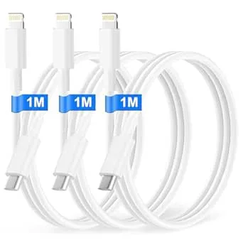 USB C Lightning kabel 1 m 3-pack [Apple MFi-certifierad] i-Phone laddningskabel USB C kabel typ C till Lightning snabbladdningskabel för Apple Phone 14 Pro Max/14 Plus/13/12/11/Mini/XR/XS/X/SE