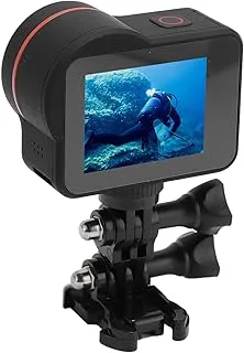 5K 30FSP 20MP Actionkamera, 145 ° Vidvinkel 5 Meter Vattenbeständig Kamera, 1050 MAh Stabilisator Undervattenkamera med Hjälm och Cyklar Monteras, för
