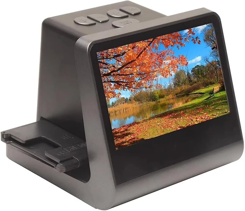Digital filmskanner, diascanner med stor 5" LCD-skärm