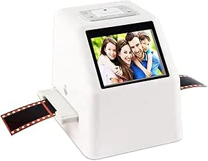 Film Slide Scanner, Digital Film Slide Scanner med 2.4 LCD-skärm, Allt-i-ett enhetsskanna, visa, redigera, konvertera och spara, flera språk