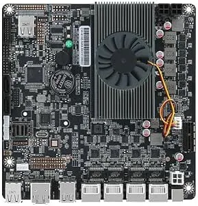 HKUXZR 12:e generationen Alder Lake-N-DC Power N100 Industriellt moderkort NAS 4 kärnor 4 trådar processor med låg effekt 4 x 2,5 G i226 nätverk M.2 spår 6 x SATA DP HDMI 2.0 PCIE ×1 DDR5 Mini ITX