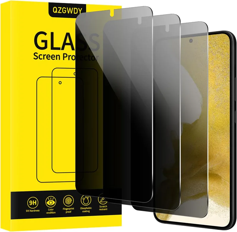 QZGWDY Spionskydd av härdat glas för Samsung