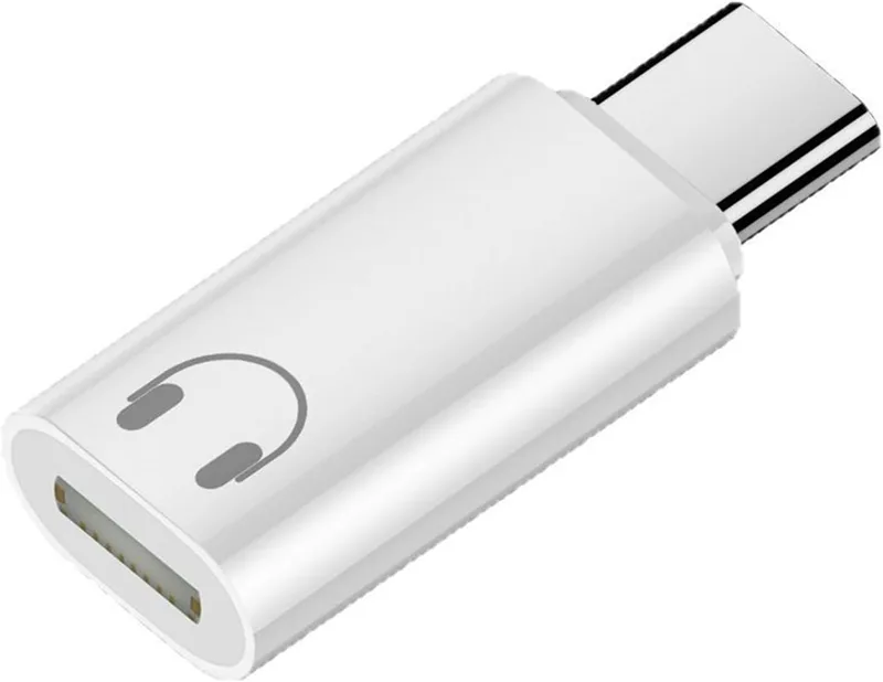 Greabuy USB C till 8-stifts ljudadapter typ C hane till 8-stifts honomvandlare för telefonplatta hörlurar användning