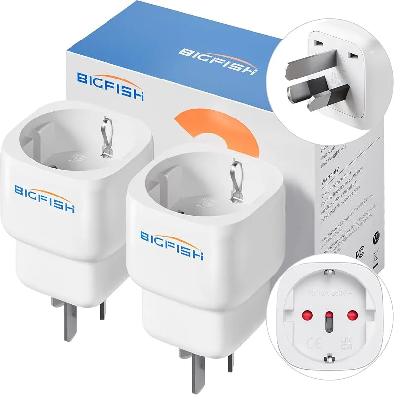 Bigfish 2 st reseadaptrar Australien Tyskland