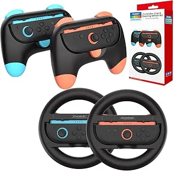 LONGYI 4-i-1-set med 2 stycken rattar och 2 stycken handtag för switch 2