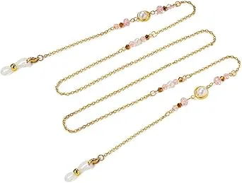 Rostfritt stål glaskedjor snodd kedja hållare linsvätska rep solglasögon dragsko