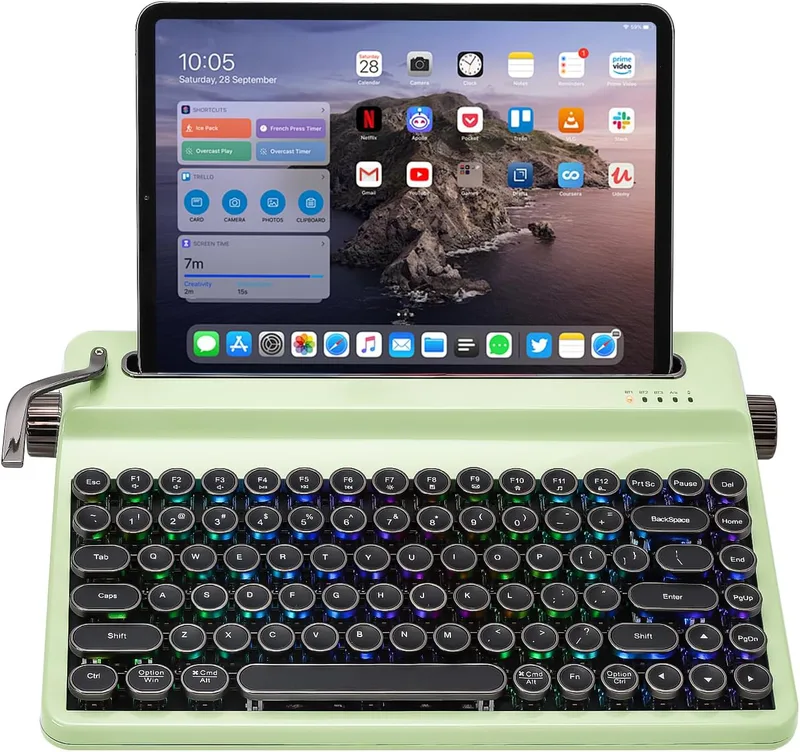 YUNZII QL75 Trådlöst skrivmaskinstangentbord Hot Swappable Retro