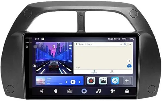 För Toyota Rav4 2001-2006,Android 11 9 tums bilstereo,GPS-navigering Bluetooth-stöd 4G Wifi-skärm,Mirror Link,Enhet In-Dash Bilradio Video Multimedia