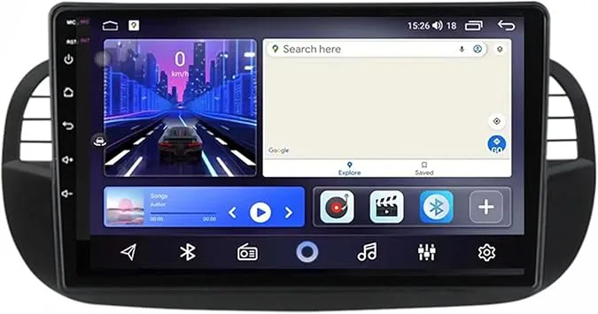 För Fiat 500 2007-2014,Android 11 9 tums bilstereo
