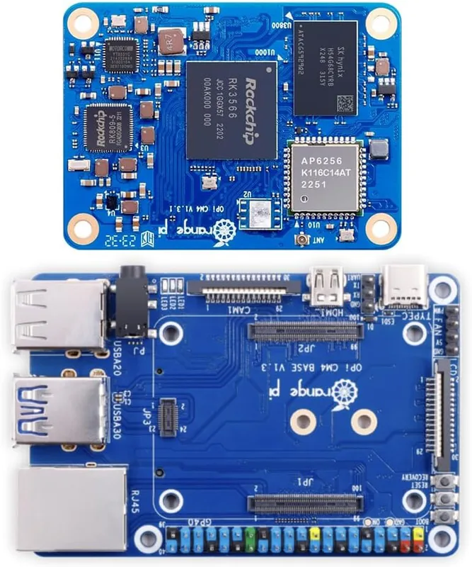 Orange Pi Compute Module 4 med 2 GB RAM 32 GB eMMc Core Board+Basboard