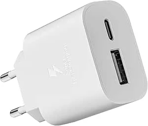USB C-Laddare, 25W 2-Portars PD och QC3.0 Adapter, Snabbladdare, Strömförsörjning för Apple i Phone 16/16e/16 Pro/16 Pro Max/16 Plus/15/15 Pro Max/15 Plus/14 13 12 11 SE XS XR, iPad