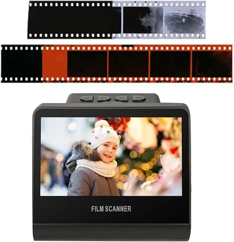 Filmskanner, 22MP Film och Slide Scanner med 5in LCD -skärm, 16 GB -minne, Konvertera 35mm/126/110 Negativ eller 135/126/110/super 8 Bilder Till Tydliga JPEG -digitala Foton