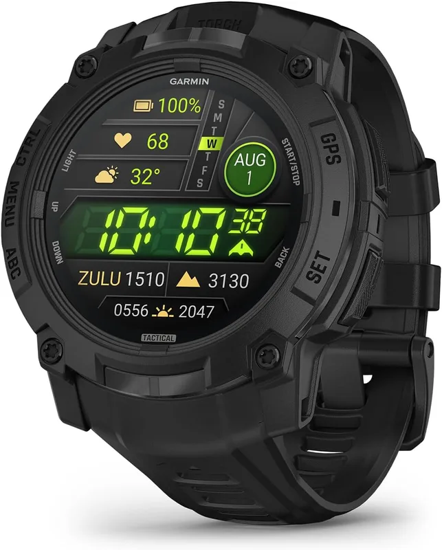 Garmin Instinct 3 Tactical Edition 50 mm AMOLED GPS-smartklocka, svart