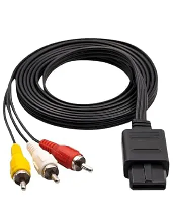 AV-kabel, stereoljud Video AV RCA-kabel för GameCube/NGC/64