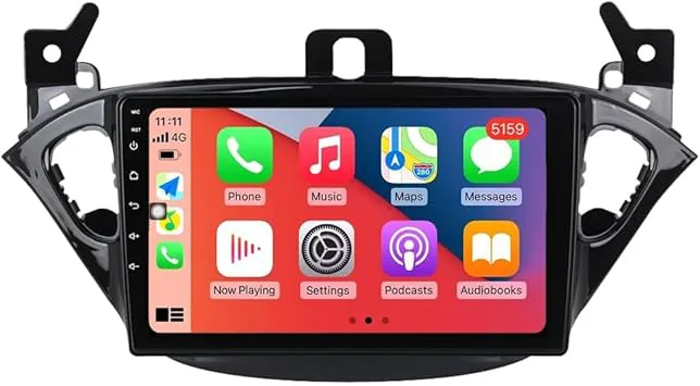 För Opel Corsa E 2014-2019 9'' Touchscreen Multimedia Bilradio Med Bluetooth Och Navigering Och Säkerhetskopieringskamera Rattkontroll,K4 8 Core 4G+Wi