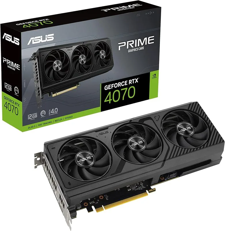 ASUS SFF-Ready Prime GeForce RTX™ 4070 12 GB GDDR6X grafikkort (PCIe® 4.0, 12 GB GDDR6X, DLSS 3, HDMI 2.1a, DisplayPort™