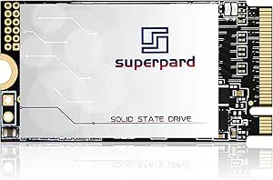 Superpard SSD 512 GB M.2 2242 NVMe PCIe Gen3.0x4, SSD hårddisk intern, kompatibel med Ultrabook/Mini PC, 3D NAND-teknik och energieffektiv, för laptop/inbyggda system/industritillämpningar