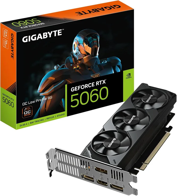 Gigabyte GeForce RTX 5060 OC 8G-grafikkort med låg profil