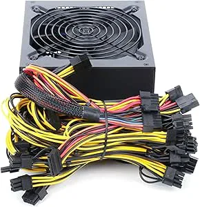 EAMOM 2600/2400/2000/1800W PSU ATX gruvströmförsörjning 180-265V ETH Bitcoin Miner Ethereum mining Strömförsörjningssupport 8 grafikkort (2 600 w)