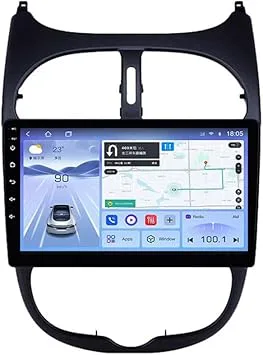 Android 11 9 Tums Pekskärmsradio För Peugeot 206 2001-2008