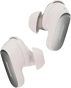 Bose QuietComfort Ultra Bluetooth öronsnäckor (2:a generationens), trådlösa, brusreducerande öronsnäckor, upp till sex timmars batteritid, IPX4-certifiering, uppslukande ljud, djup bas, Vit rök
