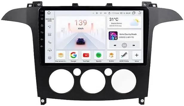 Double Din 9 Tum Android 14 Bilstereoradio Pekskärmsradio För Ford S-Max 2007-2008