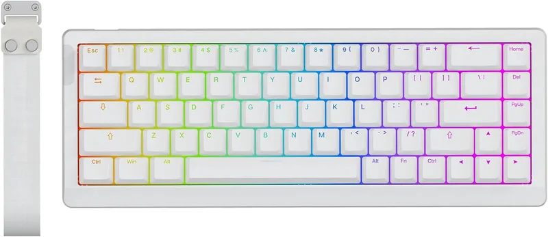 EPOMAKER HE68 Lite Hall Effect Gaming Keyboard, 8k Polling & 128K skanningsfrekvens, 0,005 mm justerbar avtryckare, 0,12