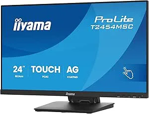 iiyama Prolite T2454MSC-B3AG LED-skärm 60,5 cm 23,8 tum Full HD 10-punkts Multitouch InCell PCAP HDMI DP USB 3.2, antireflekterande beläggning, höjdju