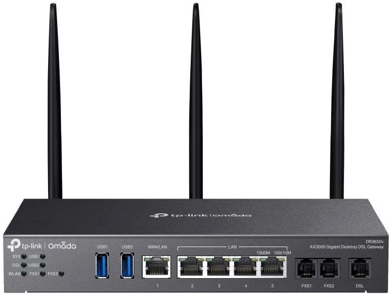 Omada Gateway Desktop Gigabit Wi-Fi 6 AX3000 DSL