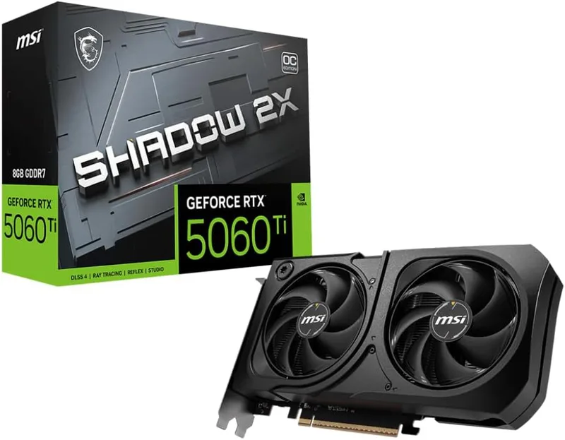 MSI NVIDIA GeForce RTX 5060 Ti 8G Shadow 2X OC grafikkort