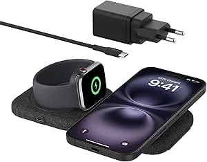 Belkin BoostCharge Pro 2-i-1 magnetisk Magsafe-kompatibel laddningsplatta för resan