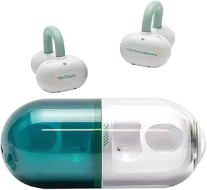 Moondrop piller öppna öron hörlurar Bluetooth 6.0 OWS hängande hörlurar IPX4 öppen öronklämma trådlösa öronsnäckor inbyggd AI ENC MD-0WS-003 (grön)