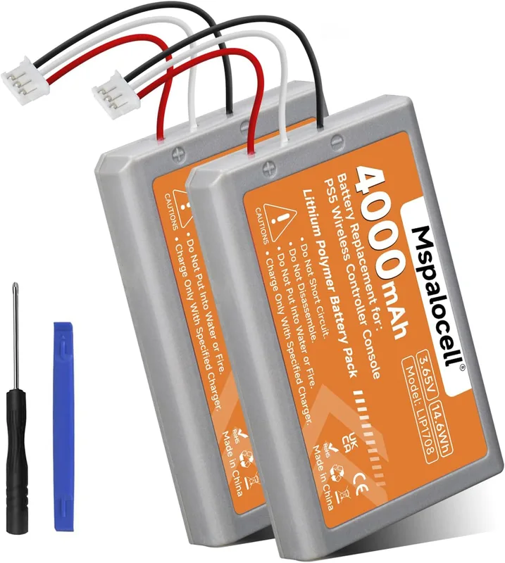 Mspalocell PS5 Controller Battery 4000mAh för Sony