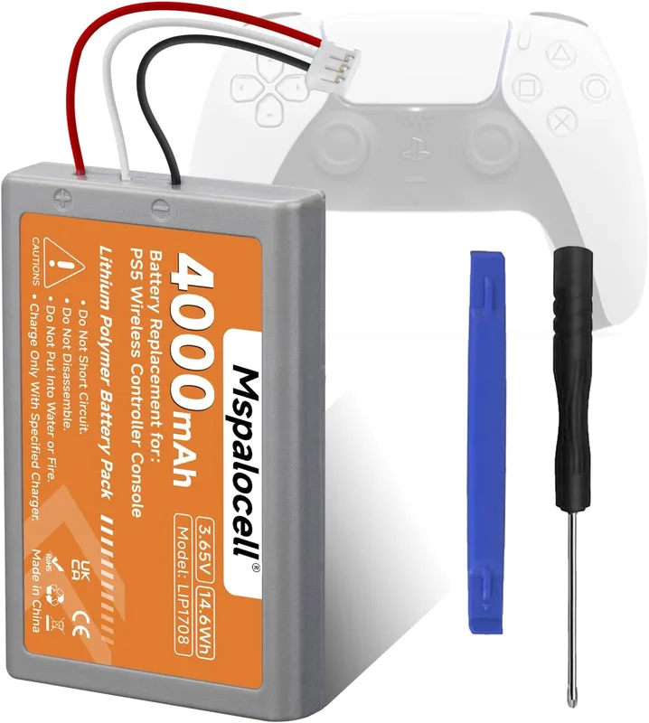 Mspalocell 4000mAh PS5 Controller Batteri för Sony