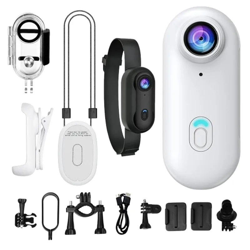 Gosnap-kamera HD 1080P Tumkamera Med 360° Roterande Fjäderklämma