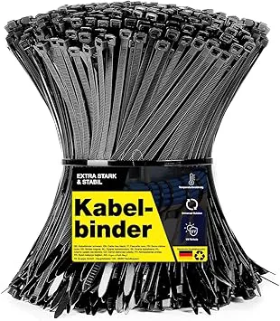 100 x buntband svart kabelnät set