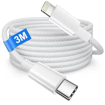 USB C-Lightning-kabel 3M [MFi-certifierad], iPhone laddningskabel för iPhone 14/13/12/11 Pro Max/Mini/X/XS/XR/8/SE/iPad, lång nylon USBC till Lightning laddningskabel snabbladdningskabel usbc