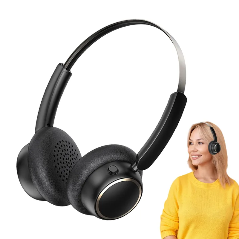 Generic trådlösa over-ear-hörlurar, svart