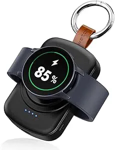 1800mAh Laddare för Samsung Galaxy Watch 7/Ultra/6/6 Classic/5 Pro/5/4/3/Active 2/1, Power Bank externt batteri bärbar för Samsung-klocka, Powerbank Magnetisk Trådlös Laddningskabel (X27-B)