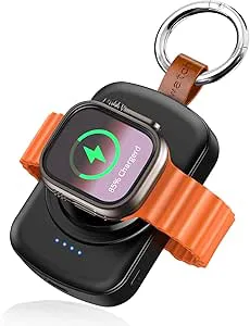 1 800 mAh Laddare för Apple Watch, Power Bank externt batteri bärbar för Apple Watch-serien 10/9/8/7/6/5/4/3/2/SE/Ultra/Ultra 2, Powerbank USB C magnetisk trådlös laddningskabel